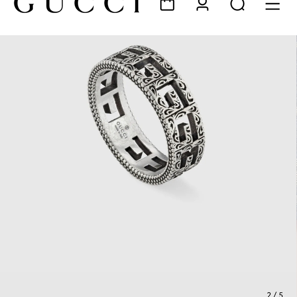 Gucci Other - Authentic & iconic Gucci Silver Men's Ring. # 9